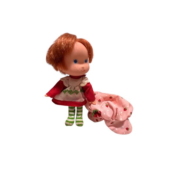 Vintage 1980s American Greetings Strawberry Shortcake Doll with Removable Bonnet - Picture 4 of 7